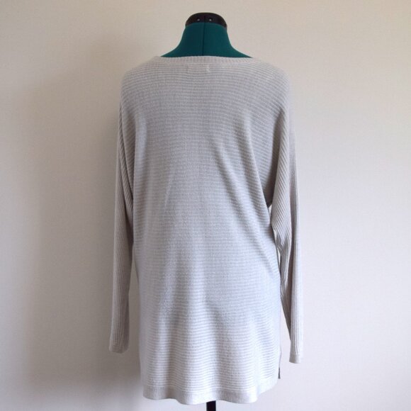 2/$20 Ribbed Oversized Long Gray Sweater - Picture 3 of 5
